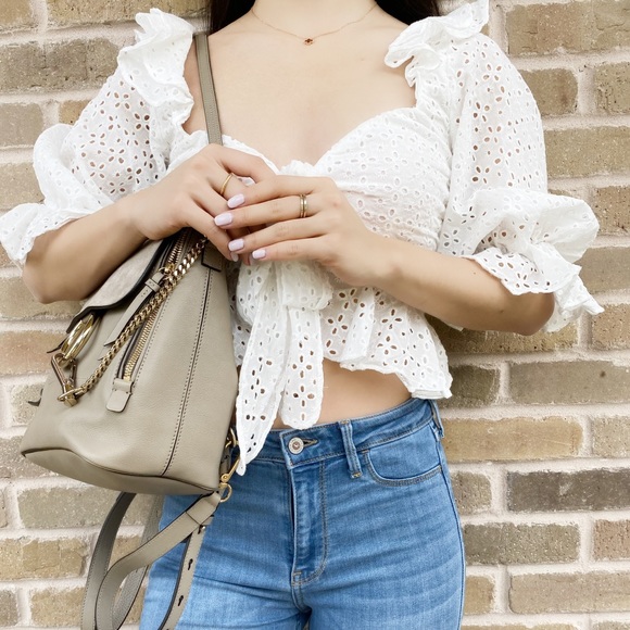 SOLD 😭 Chloe Faye Backpack Grey Suede Leather - Picture 4 of 8